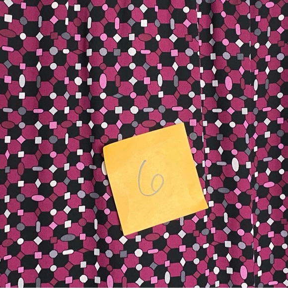 CECE Dress Womens Size 8 Tie Neck Sleeveless Geo Print Maroon Black Corpcore - Picture 10 of 11